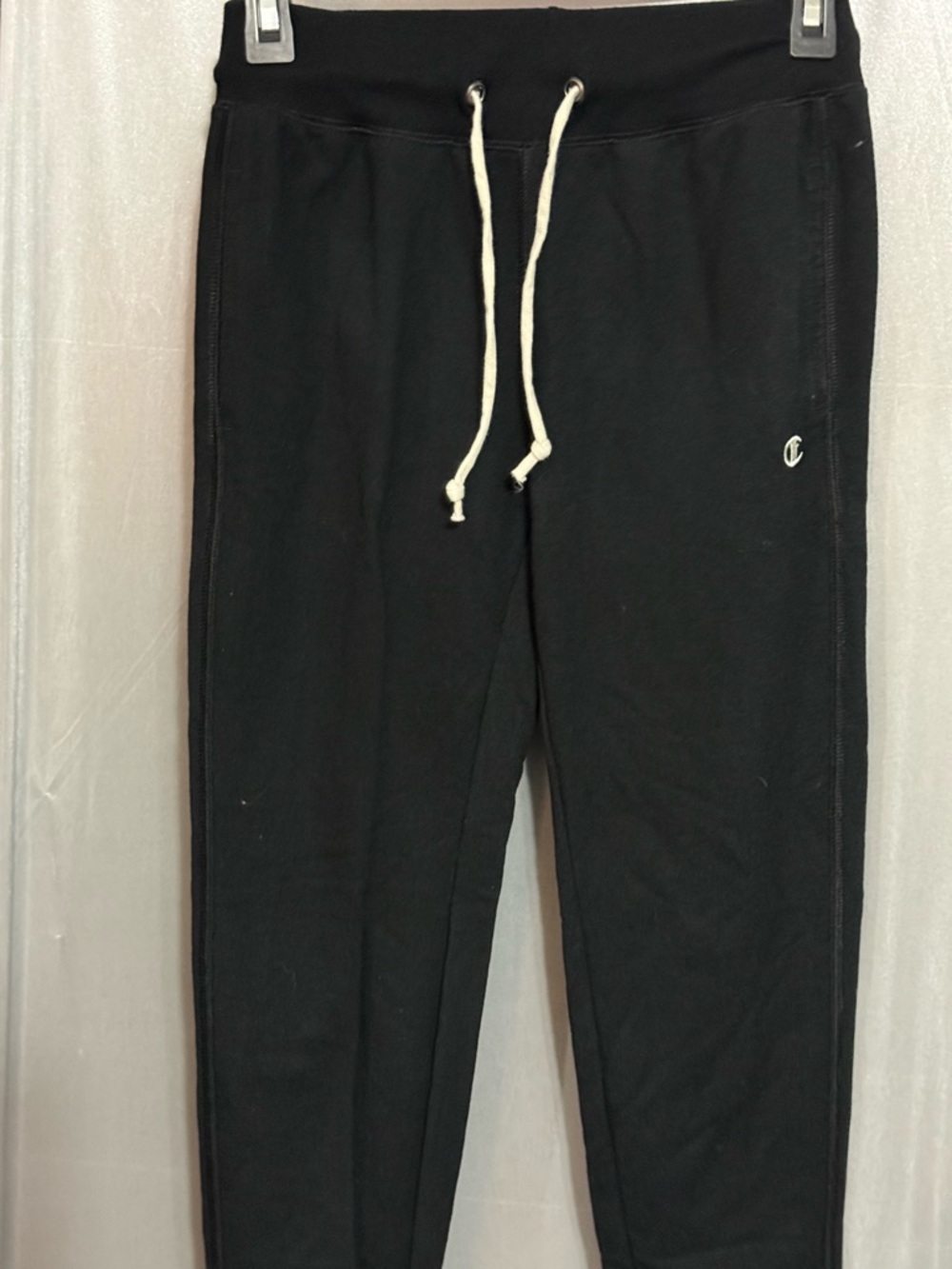 Champion Black Sweatshirt with Blue Logo Accent